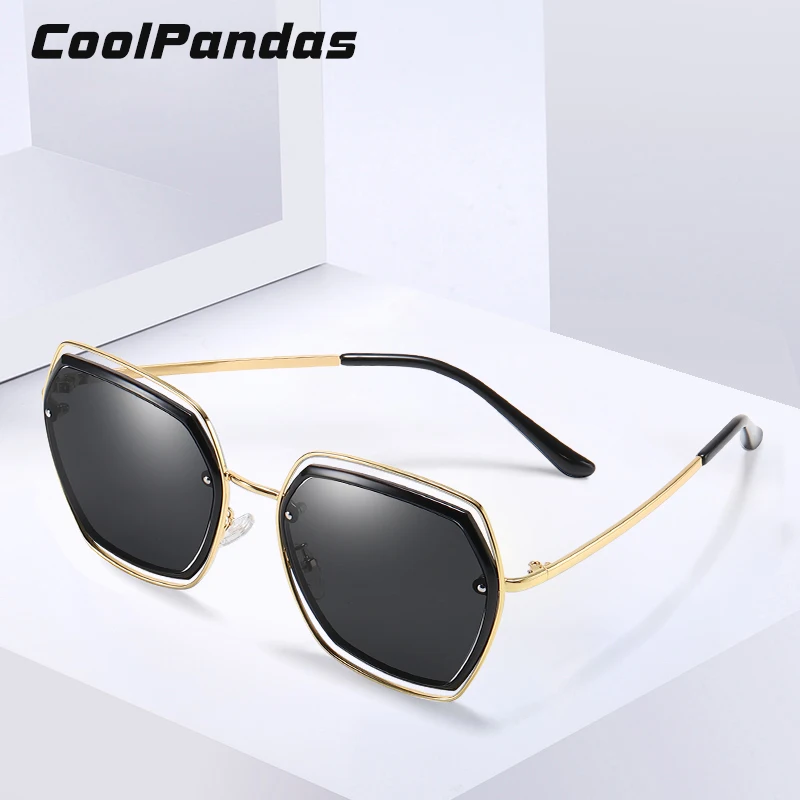 

CoolPandas Women's Glasses Polarized Luxury Brand Design Sunglasses Gradient Lens Sun glasses UV400 Butterfly Oculos Feminino