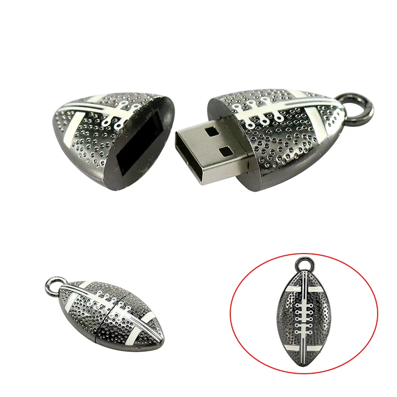 Креативный приз Подарочный металлический регби Memory Stick Флешка 8 4 32 128 Гб 16 Гб 64 ГБ флеш-диск USB для американского футбола