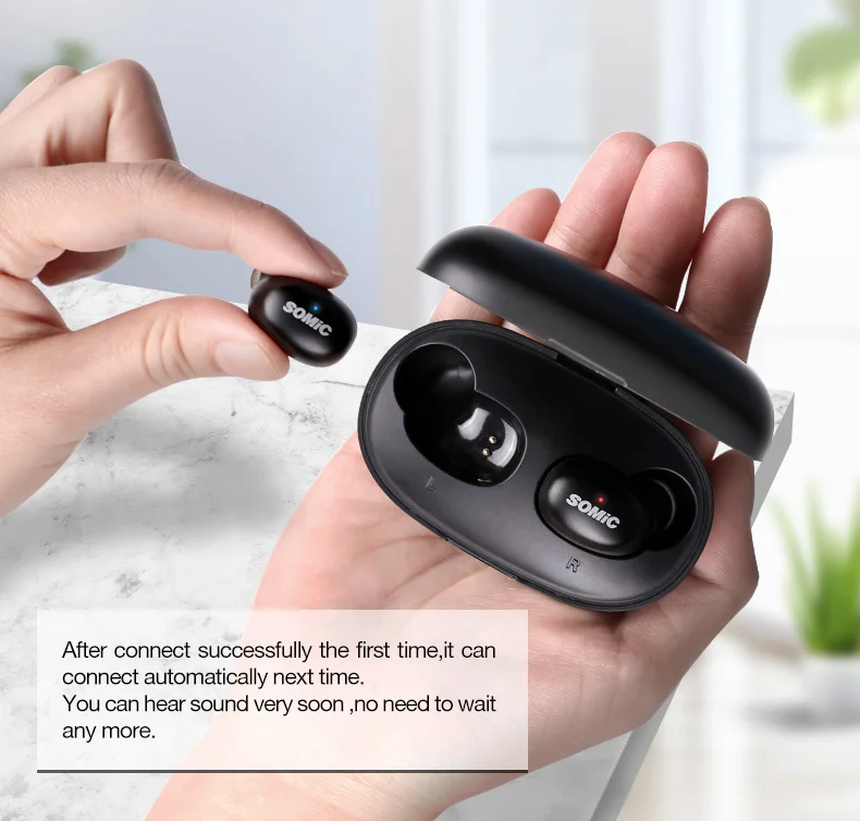 Somic W10 TWS bluetooth 5,0 наушники мини портативные LDS антенны Macaron цветной смарт сенсорный стерео Denoise гарнитура с микрофоном