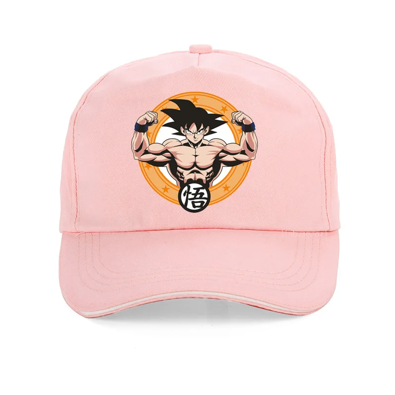 Кепка Dragon Ball, Супер Saiyan, драконий жемчуг, Z Goku, бейсбольная кепка, Япония, Вегета, аниме, Torankusu, кепка, унисекс, регулируемая бейсболка, шапки - Цвет: Розовый