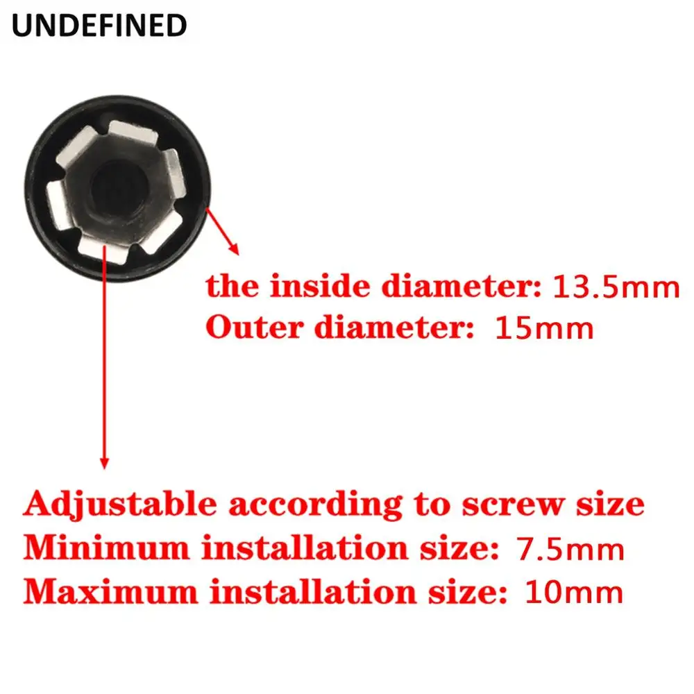 Motorcycle screw bolts cover caps Universal Inner Hole 7.5-10m 3/8" For Harley Honda Kawasaki Suzuki Custom
