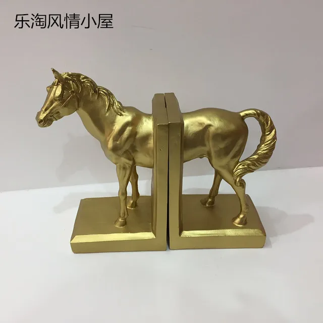 Golden Horse Statue Brass Figurine Copper Horse Decoration Home Deco  Ornament Desktop Sculpture Collectable Gold Finish Gift