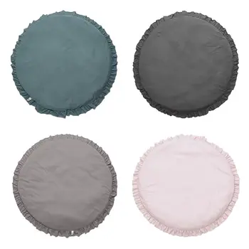 

Round Kids Rugs Lace Soft Baby Floor Game Play Mat for Nursery Bedroom and Playroom Crawling Carpet Home Decoration