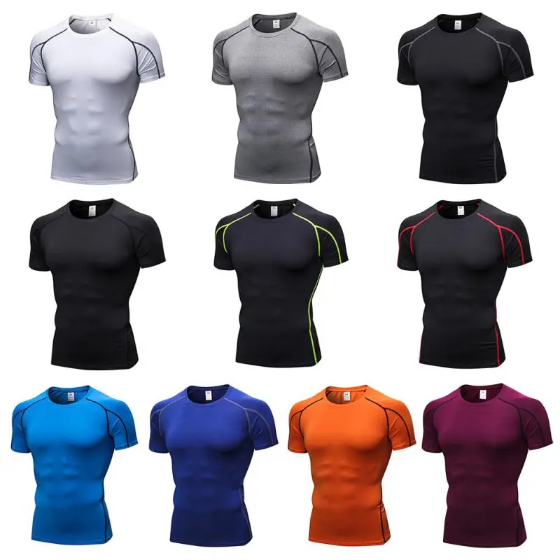 Спортивные топы для мужчин s Tee дышащая Футболка Топ с коротким рукавом фитнес жилет для мужчин летний жилет быстросохнущая дышащая тренировочная футболка