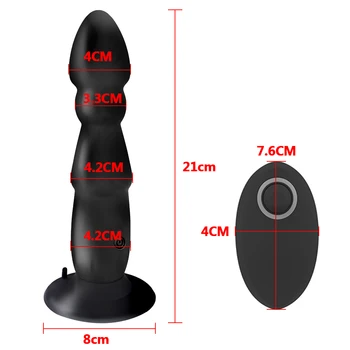 Anal Plug Dildo Vibrator For Men G-spot Stimulator 10 Speeds Strong Sucker Wireless Remote Control Large Size Sex Toys for Women 6