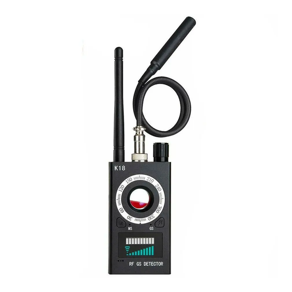 Exquisitely Designed Durable RF Signal detector Anti-spy Detector Camera K18 GSM Audio Bug Finder GPS Scan with box