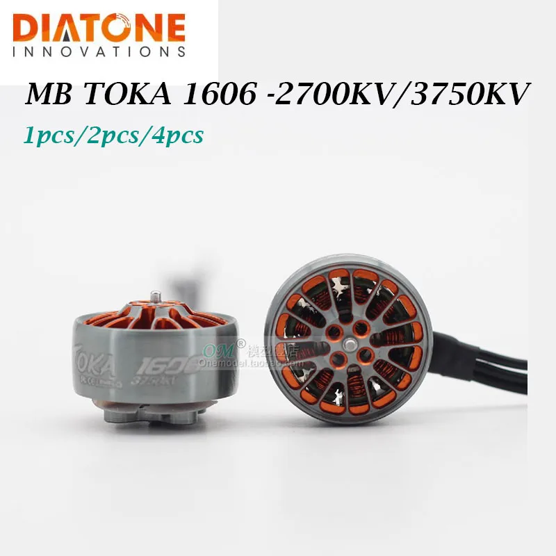 Бесщеточный двигатель Diatone MAMBA TOKA 1606 2700KV 3750KV 17g 3-6S 1 5 мм диаметр вала 3 дюйма ~ 4 опора