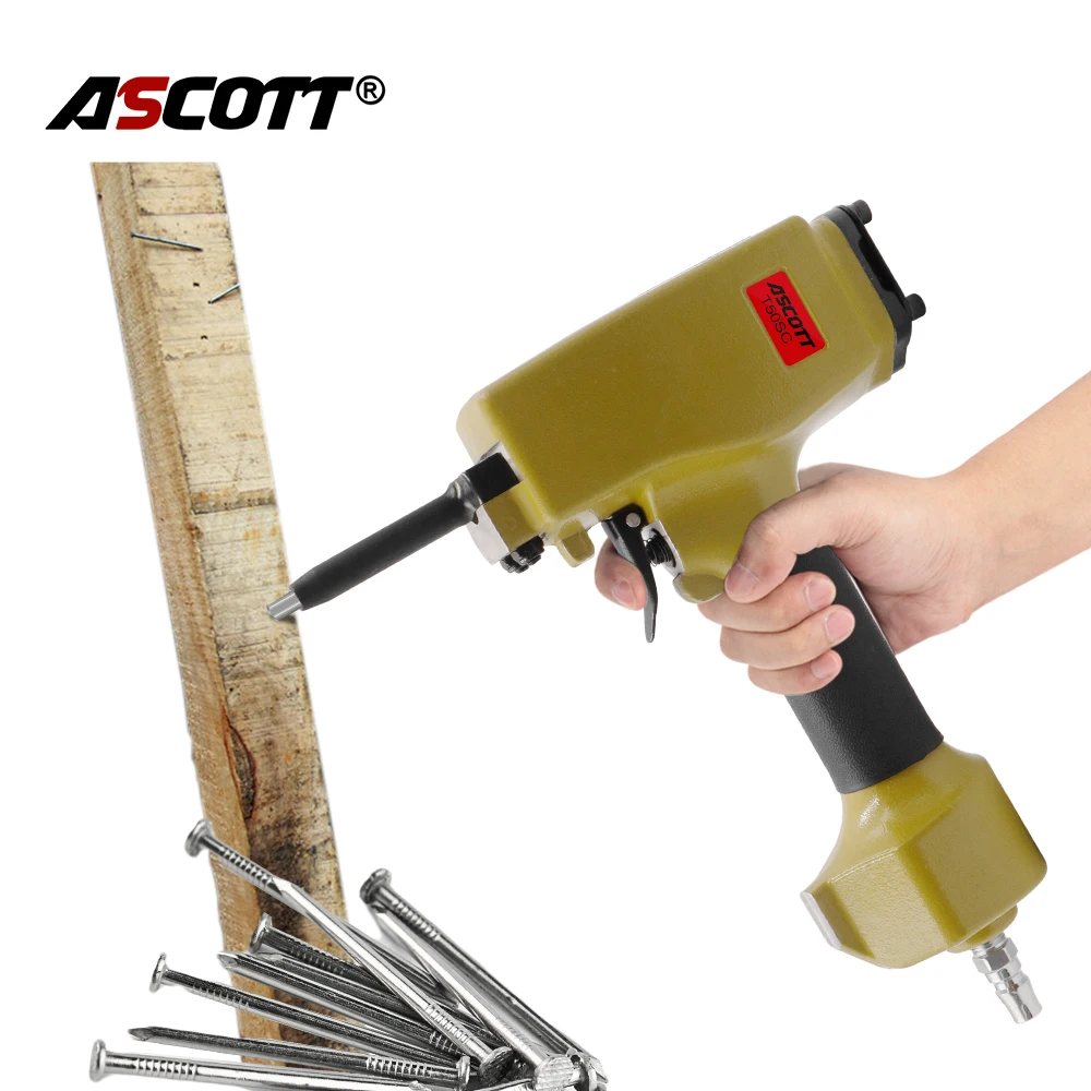 ASCOTT T50SC Pneumatic Nail Puller Air Nail Remover Air Punch Nailer Stubbs Nail Gun Removes 1.5-4mm Gauge Nails for Woodworking