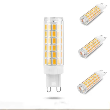 가장 밝은 G9 LED 램프 AC220V 5W 7W 9W 12W 세라믹 SMD2835 LED 전구, 따뜻한/차가운 백색 스포트라이트 할로겐 조명 교체