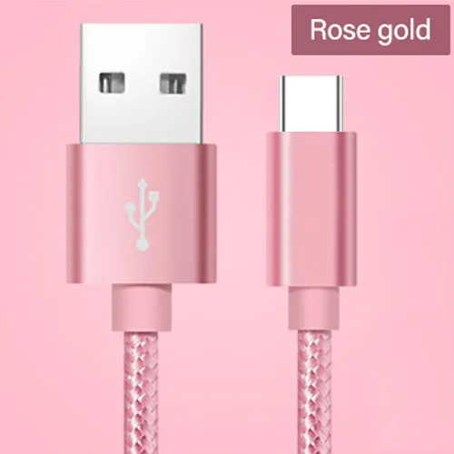 PUJIMAX usb type C кабель для быстрой зарядки usb c кабель для передачи данных type-c зарядное устройство usb-c для samsung S8 S9 Note 9 8 Xiaomi mi8 mi6 htc/LG - Цвет: Pink Type C cable