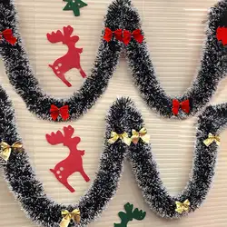 2019 популярный новейший Рождественский Декор в полоску, цветы, елки, лозы, темно-зеленые белые границы, Снежинка