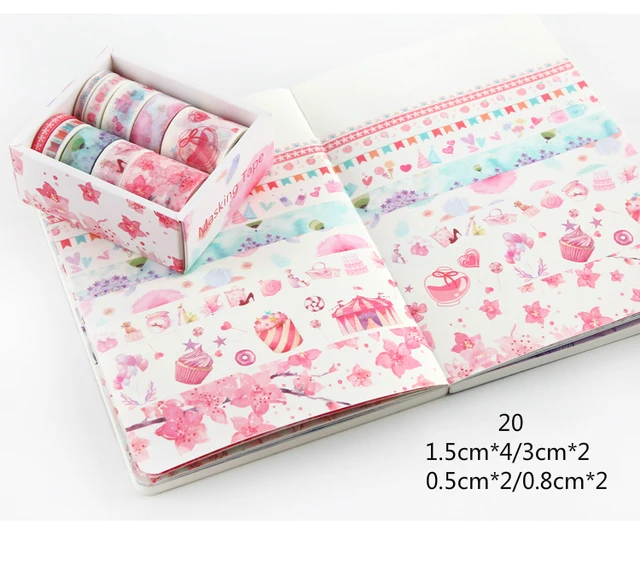 Mr Paper 26 Designs 10pcs/box Cute Cartoon Animals Washi Tapes Scrapbooking DIY Deco Creative Japanese Kawaii Masking Tapes 20