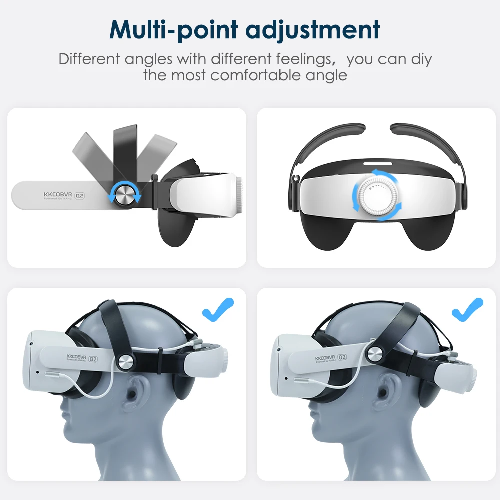 Cinta para Oculus Pacote de Auréola Adesivos de Proteção para Quest2 Kkcobvr Substituição Elite Quest 2 Bateria Cinta vr Acessórios q2 - Image 6