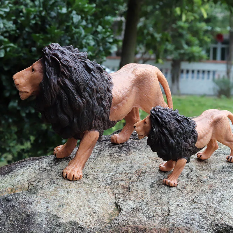 Children's Simulation wild animal model zoo lion red lion lion african lion Collecting gifts Toy model