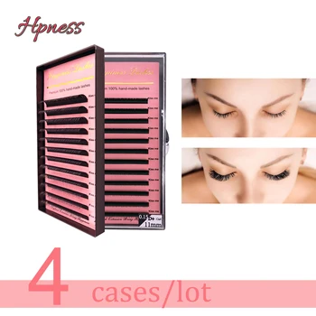 

4 Trays/Lot Natural Soft Mink Silk Premium Eyelash Extension Classic All Sizes 8-15 mm Mixed Length 3D Individual Lashes Makeup