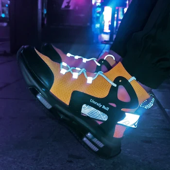 

High Top Three Air Cushion Luminous Socks Shoes Men's Sneakers 2020 Running Shoes Men's Sports Shoes Male Sneakers Y076