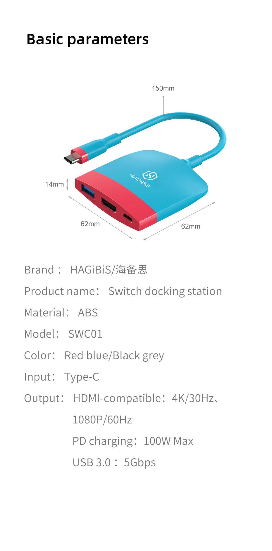 Doca de tv para Nintendo Hdmi-compatível com Usb c a 4k pd para Macbook Interruptor Switch Docking Station Portátil Usb 3.0 Pro 13 High Quality Computador e Escritório