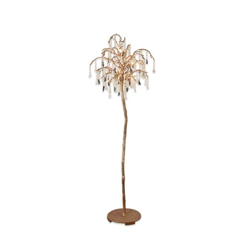 

High quality E14 lighting colorful feather decorative brass floor lamps for living room