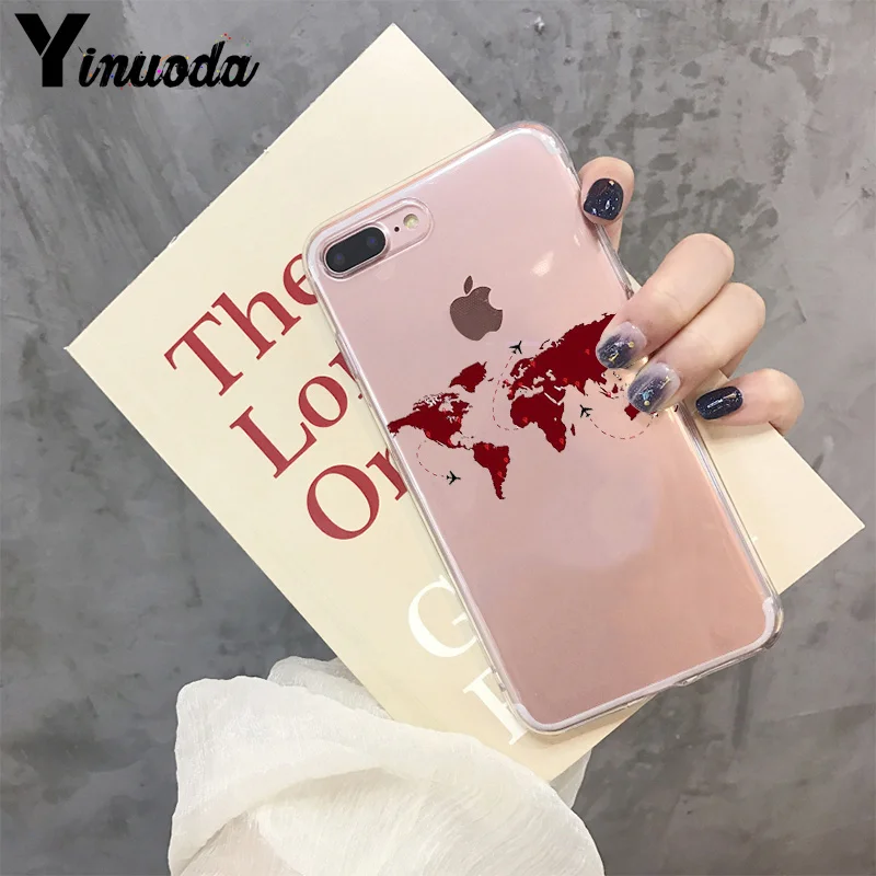 Yinuoda Дорожная карта мира план самолета чехол для iPhone X XS MAX 6 6s 7 7plus 8 8Plus 5 5S SE XR 11 pro max - Цвет: 8