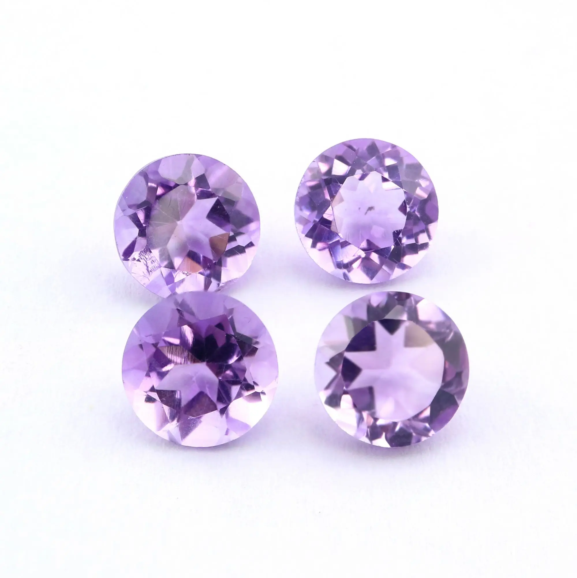 

1PcsRound Purple Amethyst February Birthstone Faceted Cut Loose Gemstone Nature Semi Precious Stone DIY Jewelry Supplies 4110169