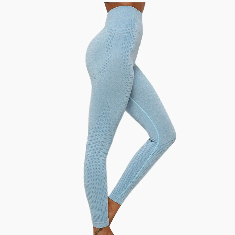 Женские леггинсы для фитнеса с контролем живота, штаны, спортивная одежда для активного отдыха, тянущиеся штаны для йоги, тренировочные трико, высокая талия, бесшовные леггинсы для женщин - Цвет: 8020 Blue