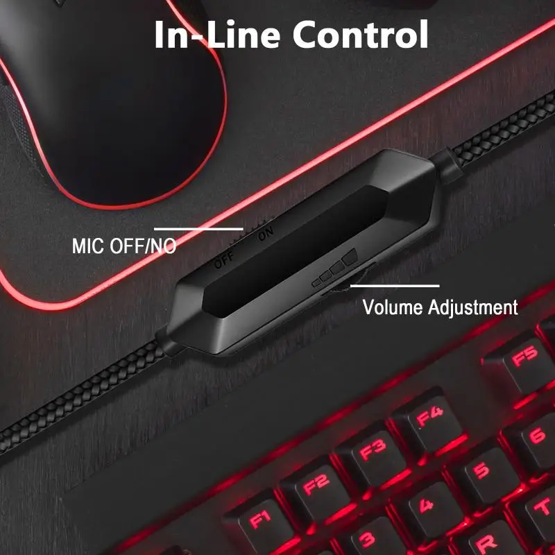J5 Gaming Headphone LED Professinal Music Earphone Head mounted Wired Gaming Headset W Mic Stereo Bass Headphone Colorful