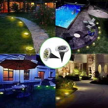 8 Светодиодный светильник на солнечной батарее, садовый силовой светильник, светодиодный Ночной светильник, уличный водонепроницаемый ландшафтный светильник для патио