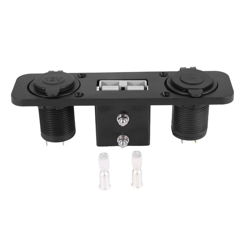 Flush Mount Anderson Plug Socket Double USB Charger Panel For Caravan Camper Boat Truck |
