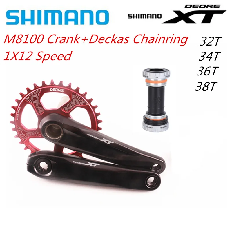 Горный велосипед SHIMANO XT M8100 12s MTB кривошипная система велосипедный 1x12 скорость 170