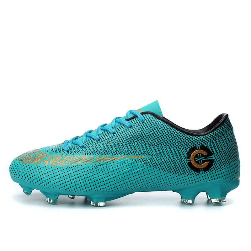 ZHJLUT/мужские домашние профессиональные футбольные бутсы для подростков, тренировочные футбольные бутсы для футбольной обуви, кроссовки, ботинки - Цвет: azure long spikes