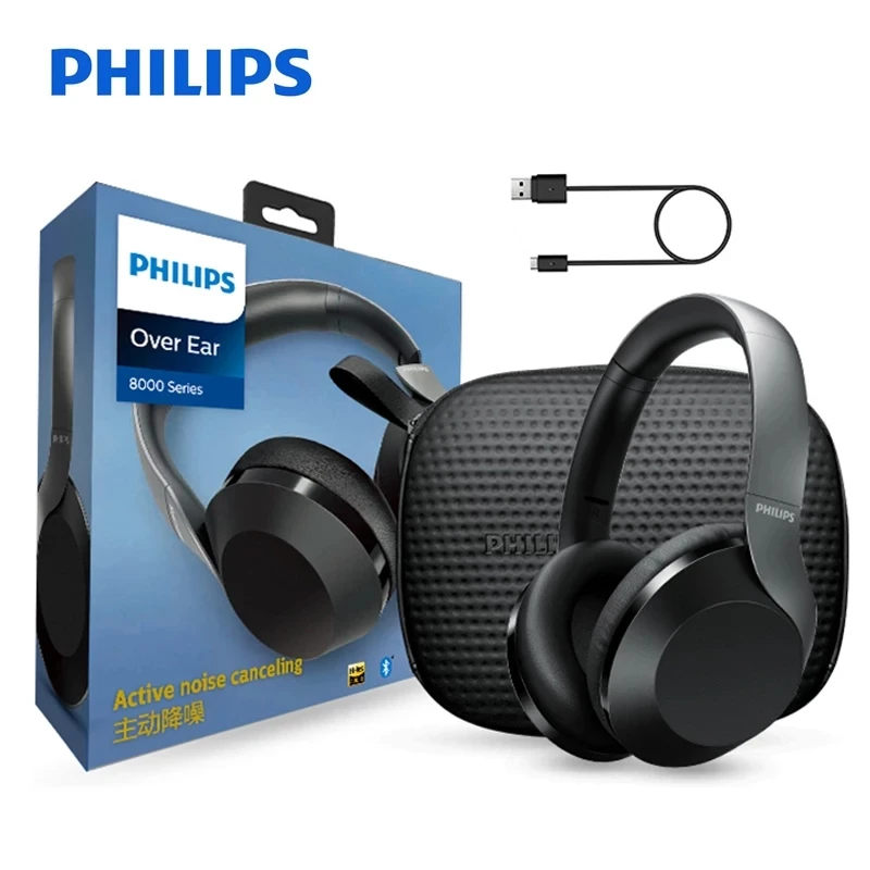 PHILIPS HIFI гарнитура TAPH805 Hi-Res Bluetooth 5,0 активные наушники с шумоподавлением с микрофоном Складная поддержка официальный тест