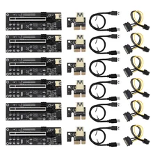 

PCIE Riser 011 V011 Pro PCI-E PCI E Express Card GPU 1X to X16 6pin Adapter Cable Mining Riser For Video Card Super Type