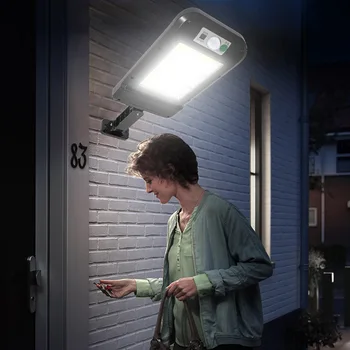 

Practical Human Motion Sensor Solar Light Multi-functional Durable Classic Remote Control Garden Yard Path Security Lamp