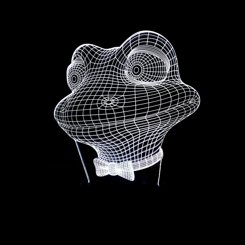 

New Style Creative 3D Night Lamp Frog Modeling Unique Decoration Colorful Remote Control Small Night Lamp LED Eye-protection Lam