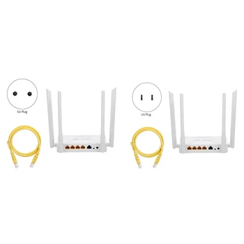 

WE1626 Wireless Router 2.4G 300Mbps WiFi Router 5 Ports Router with 4 External Antennas(US Plug)