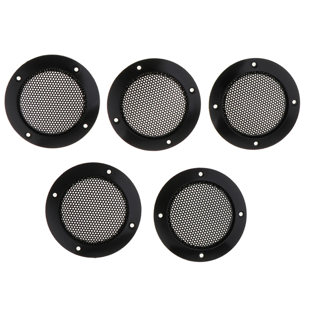 5 Pack 5 Inch Car Audio Speaker Metal Black Grill Cover Guard Protector Grille Universal