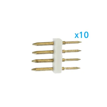 

LEDLUX CL2204012 10 PCs plug 4 Pin RGB step 12mm for connecting reel RGB Led 220V with power supply transformer Rad