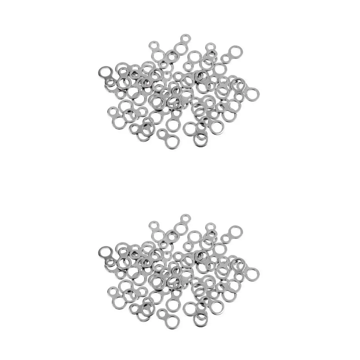 

Set of 100Pcs Butterfly Shape Jigs Solid Rings Stainless Steel Assist Hooks