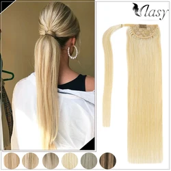 Vlasy Straight Human Hair Ponytail Clips in Human Hair Extension 12