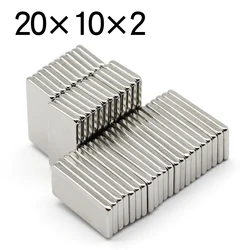 5/10/20/60 Pcs 20x10x2 Block NdFeB Neodymium Magnet N35 Super Powerful imanes Permanent Magnetic