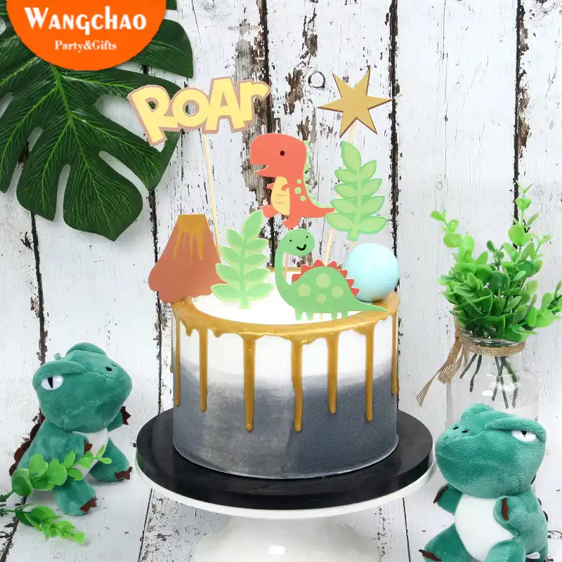 Decoration De Gateau D Anniversaire Pour Enfants Decoration De Gateau Dinosaure Jurassic Pour Garcon Fournitures De Decoration Pour Fete Aliexpress