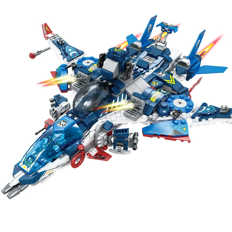 

1Change 8 Avengers Hero Series Interstellar Space Fighter Compatible Assembled Building Blocks Boy Christmas Gift Birthday Gifts