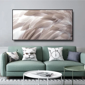 

Abstract Art Nordic Poster Scandinavian Feather Posters And Prints Canvas Painting Wall Pictures For Living Room Home Decor