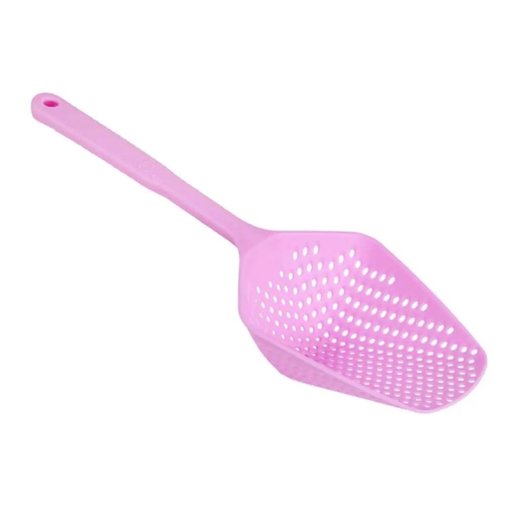 Pink Совок дуршлаг ситечко щелевая ложка, большой, многоцветный можно выбрать кофе пластиковый совок для кормления - Цвет: Pink