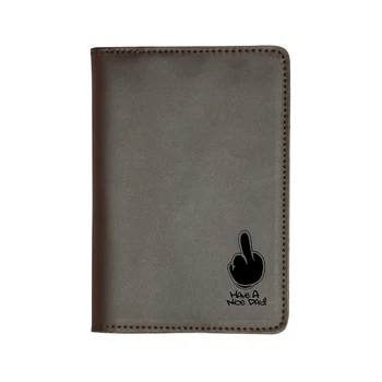 

Have A Nice DAY Middle Finger Travel Cover Passport Wallet Simple Card Holders Leather Passport Cover Travel Wallet