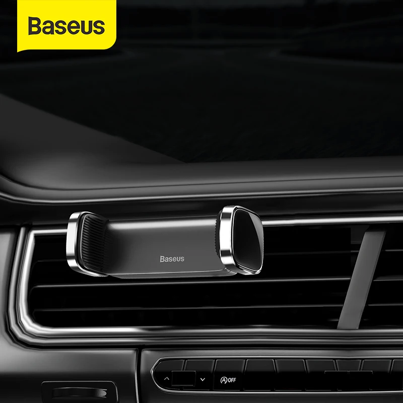 Baseus-Soporte de teléfono para coche, salida de aire, montaje automático, ajustable, para Iphone, Xiaomi, 4,7-6,5 pulgadas