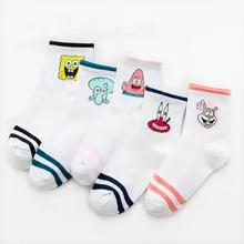 Модные милые короткие носки женские Харадзюку с милым рисунком короткие носки хипстерские носки для скейтборда