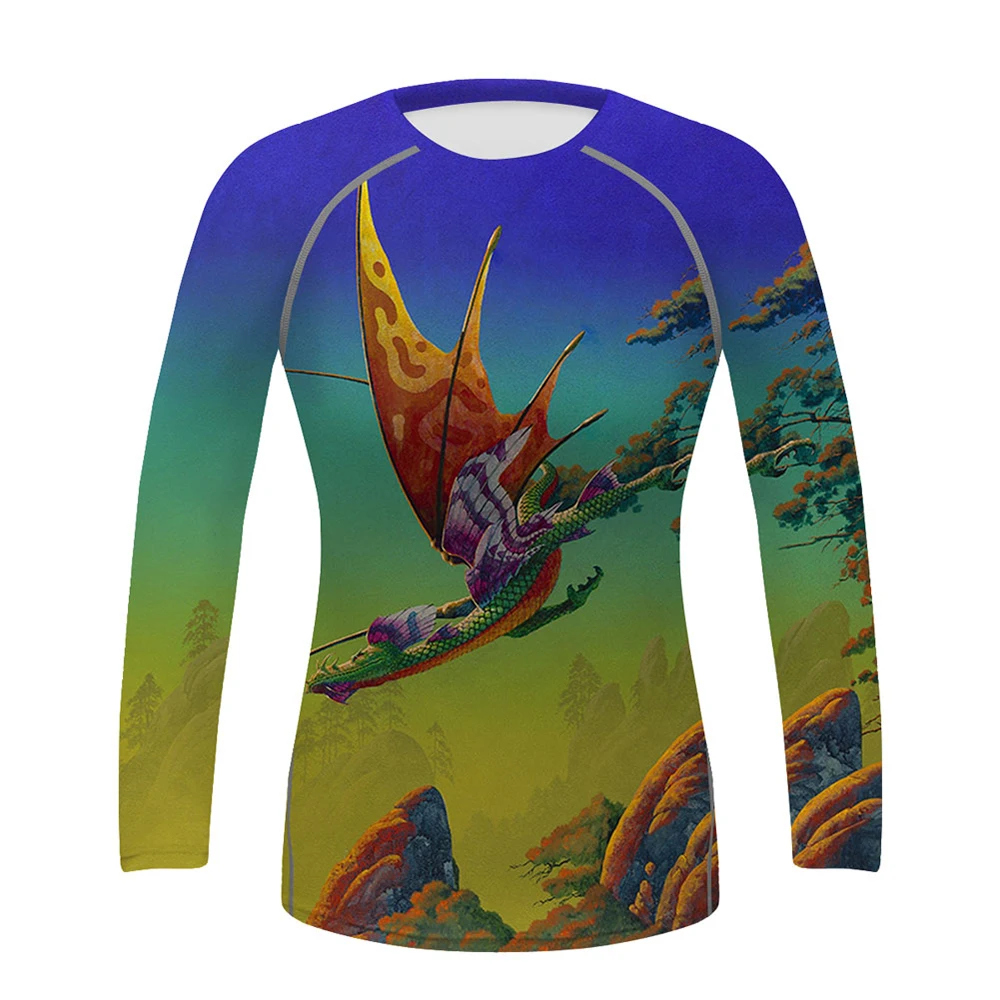 Women's Novelty Graphic Tees Rash Guards for Surfing Diving Snorkeling Kayaking Boarding Sailing