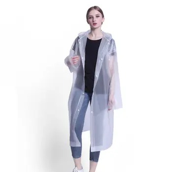 

Eva Rain Poncho Men And Women Eva Non-Disposable Transparent Adult Raincoat Outdoor Riding Bicycle Poncho Cloak
