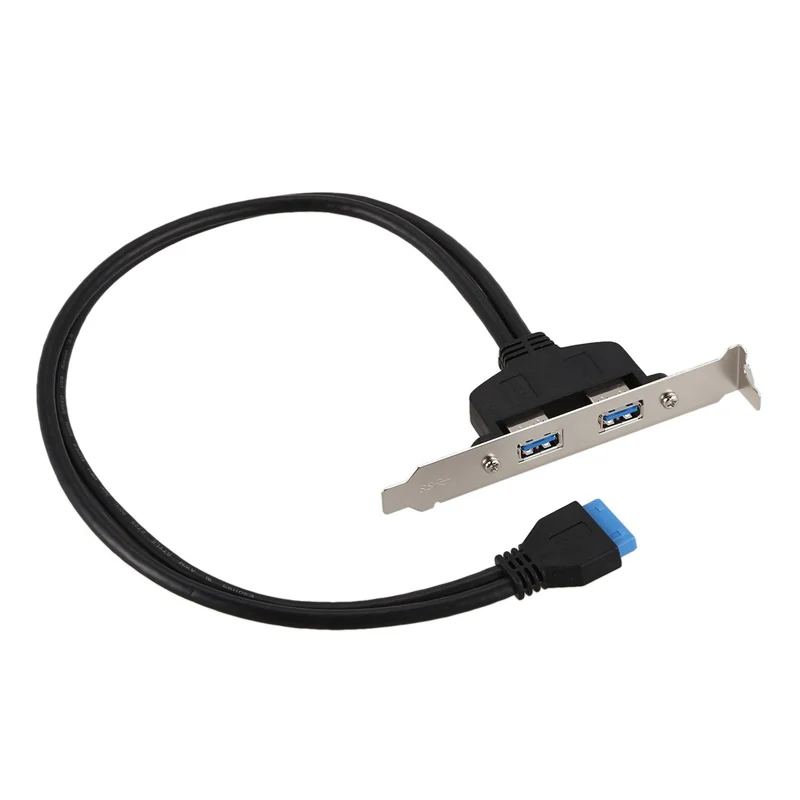 Черный 2 Порты и разъёмы USB 3,0 20 контактный разъем board header адаптер для задней панели